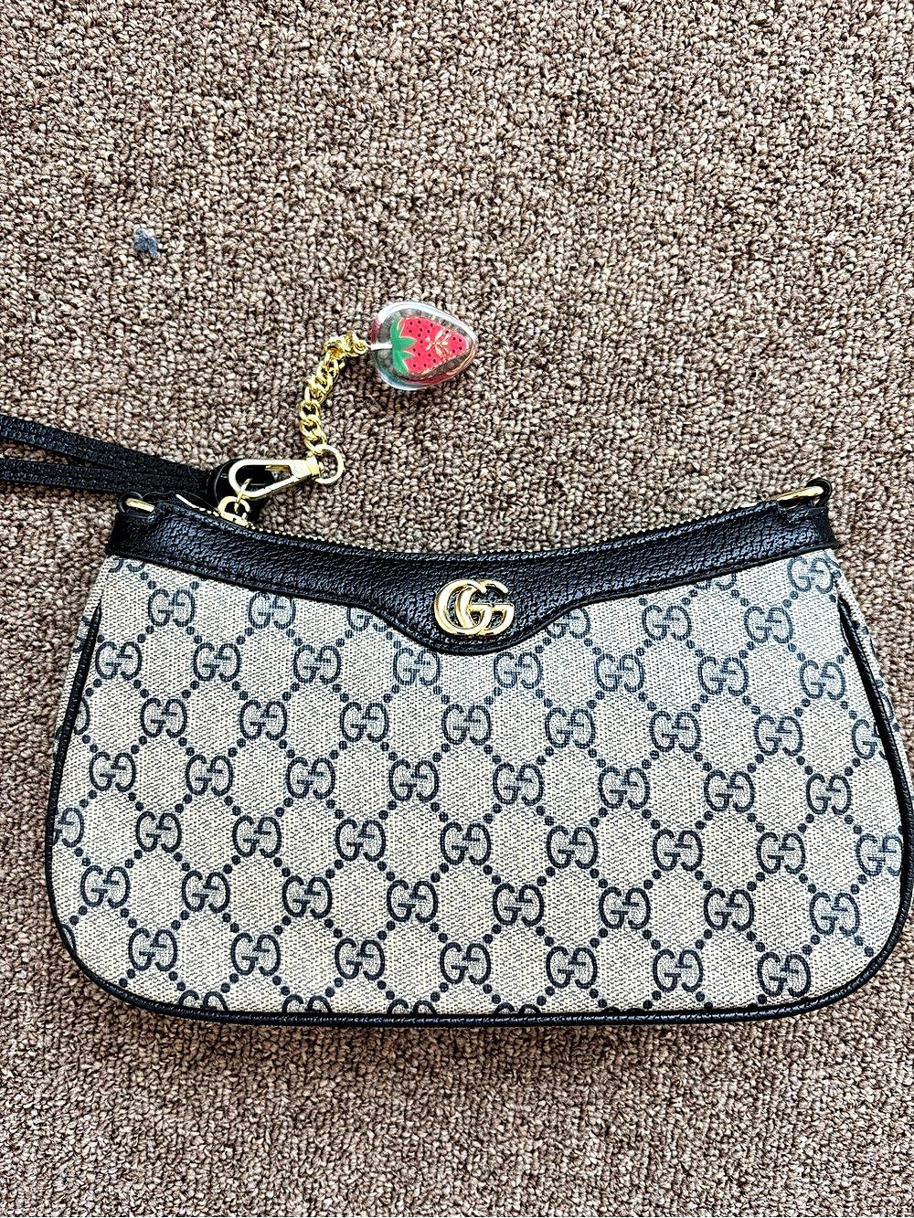 Gucci Ophidia Small Shoulder Bag with Strawberry Charm